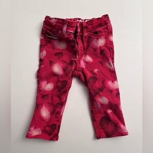 GAP Kids Red Heart Pattern Jeans